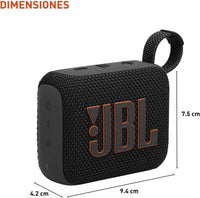 JBL Go 4 - Ultra-Portable, Waterproof and Dustproof Bluetooth Speaker, Big Pro Sound with Punchy bass, 7-Hour Built-in Battery, Made in Part with Recycled Materials (Black)